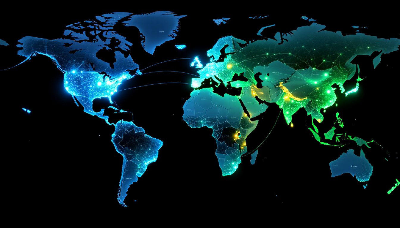Global convergence network — 837 sites connected to Giza