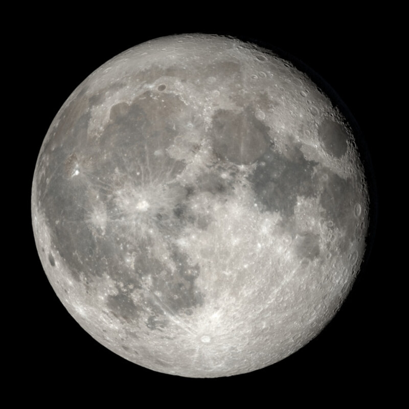The Moon — current phase, libration tracked hourly