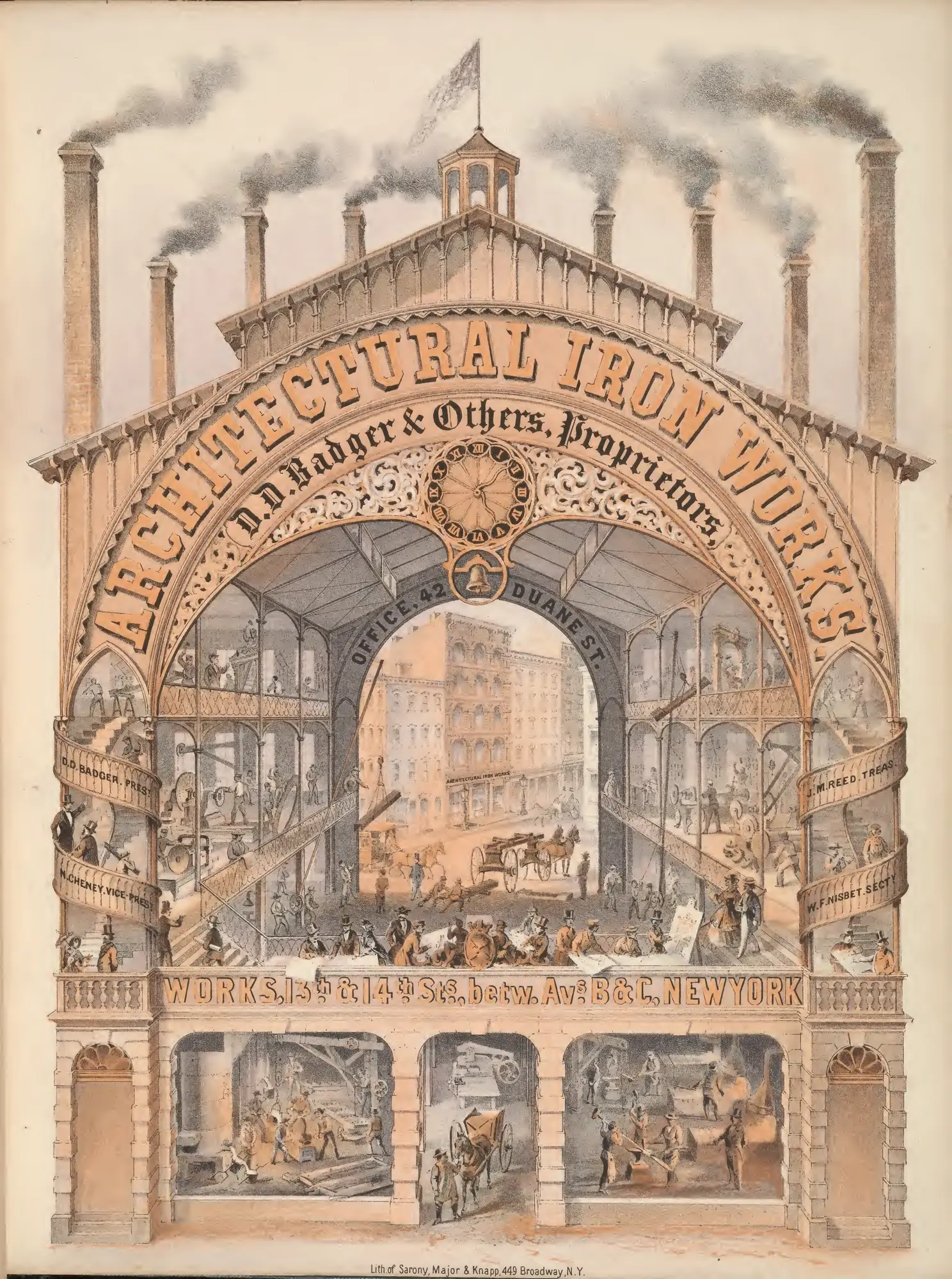 Frontispiece — Badger's Architectural Iron Works, 1865 catalog